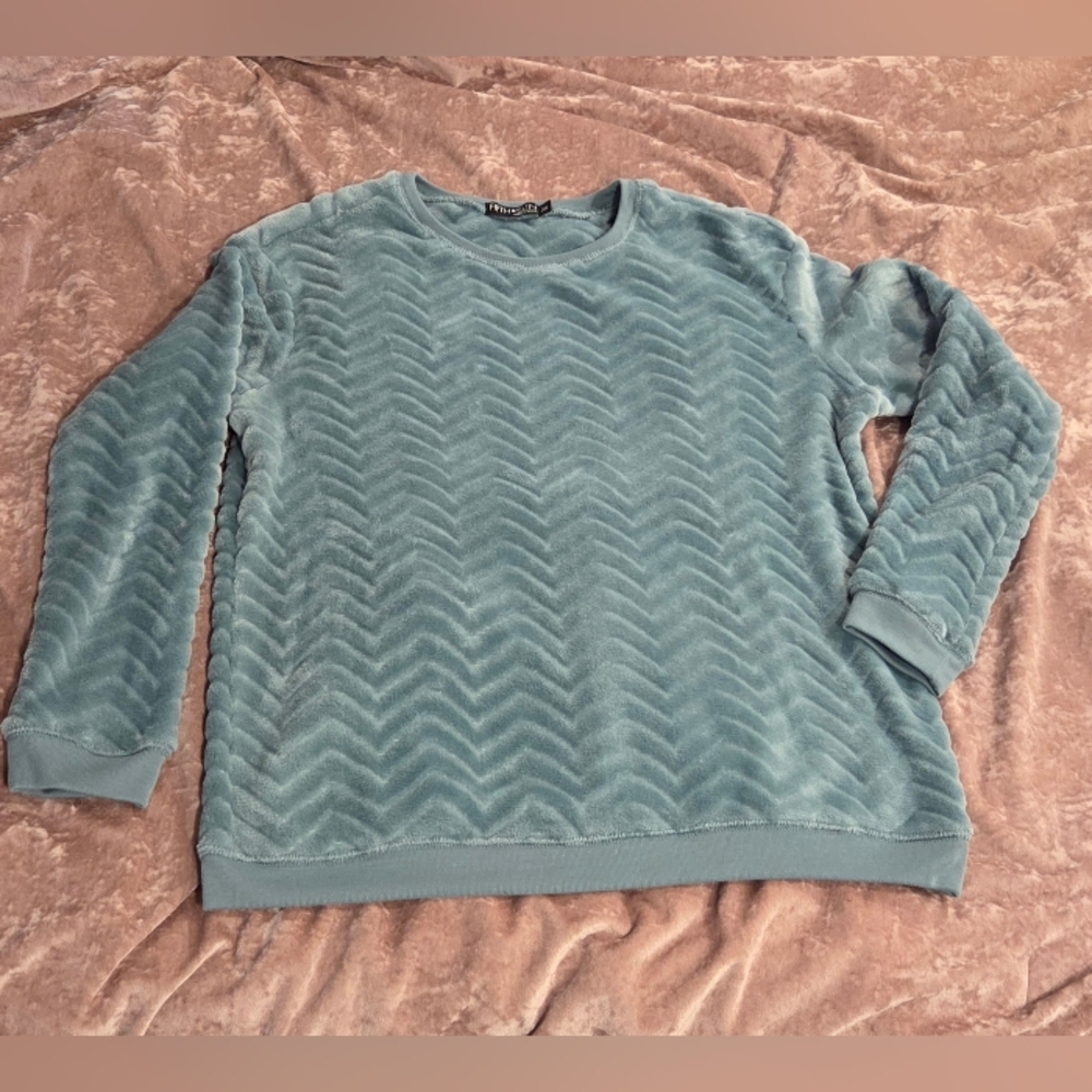 Womens Fifth Sun Cozy Fleece Crew Top Long Sleeve